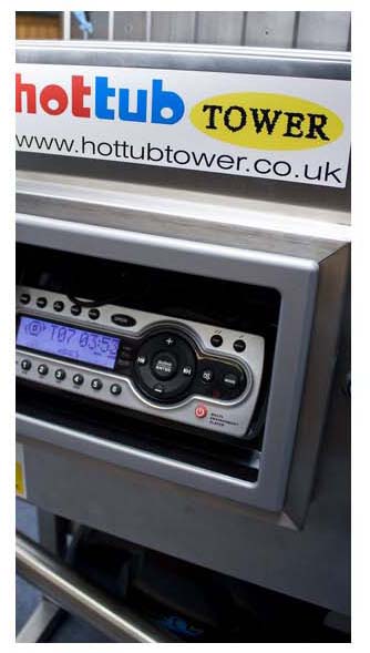 hot tub tower stereo unit